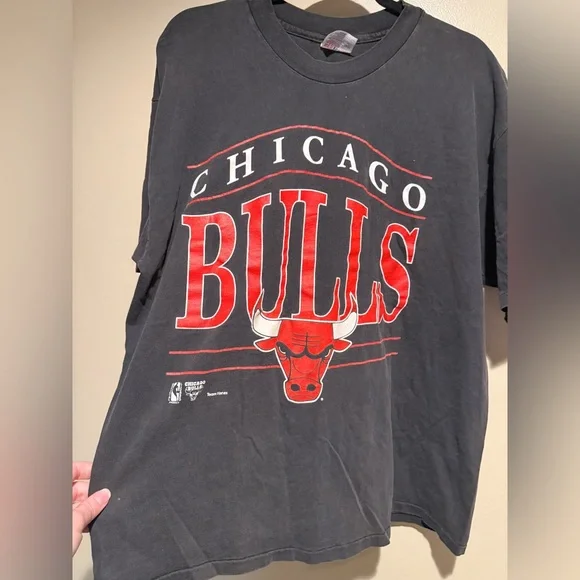 Vintage 90s Chicago Bulls Hanes Heavyweight Single Stitch T-Shirt Size XL RARE - Picture 4 of 10